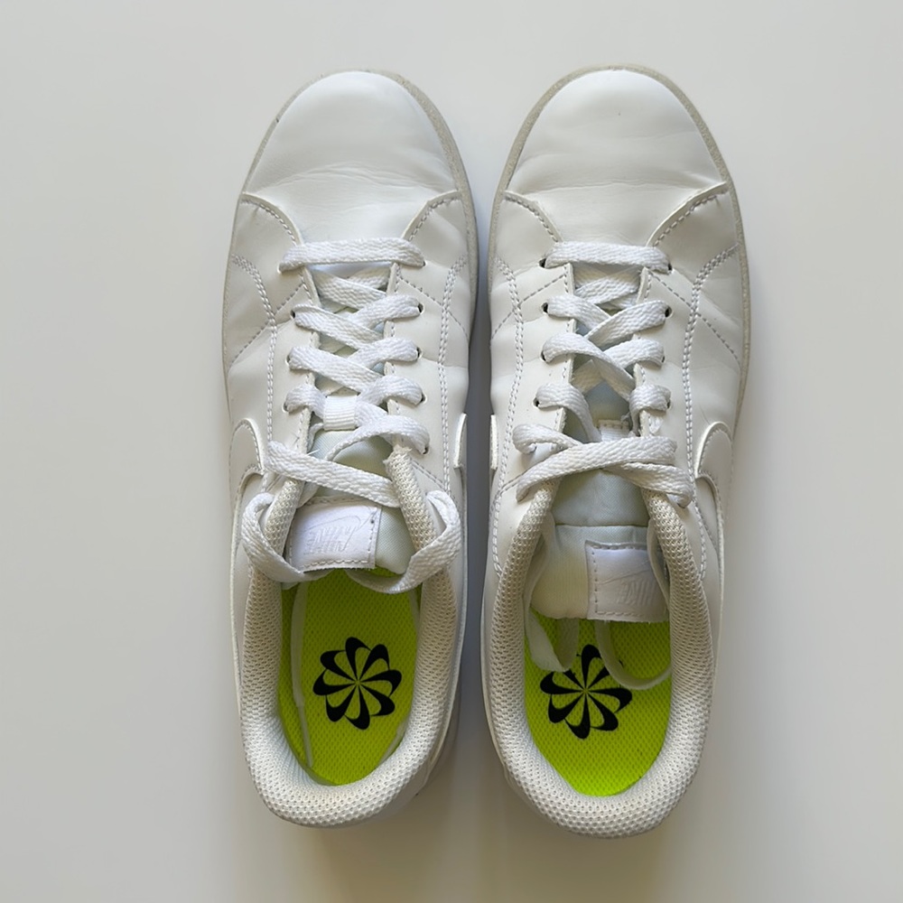 Nike white court shoe